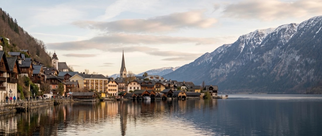 A lake and mountains in Austria